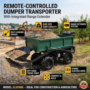 Mini Remote Controlled Dump Truck Hydraulic Self Loading Transporter for Agriculture and Building Materials thumbnail-1