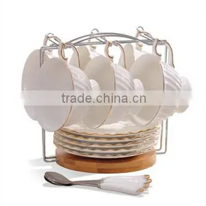 Hot 2016 Bone China Decals Arabic Tea Set Gold Plated thumbnail-1