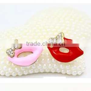 Cute Diamond Red Lips Button Stickers for IPhone 5s Stickers thumbnail-1