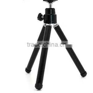 Aluminium Alloy Mini Tripod Stand Black Adjustable For Camera Phone Video Projector Floor Stand Foot Lightweight thumbnail-1