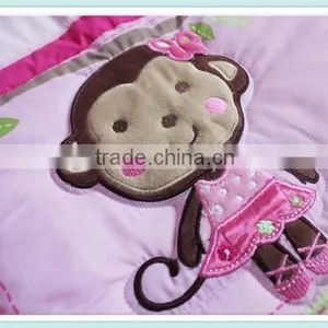 Sweet Zoo Girls Crib Bedding Set Dust Ruffle Set From Professional Manufacturer thumbnail-4