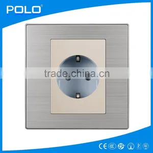 Electrical PC Material Socket Champagne Wall Socket 16A German Type Socket thumbnail-2