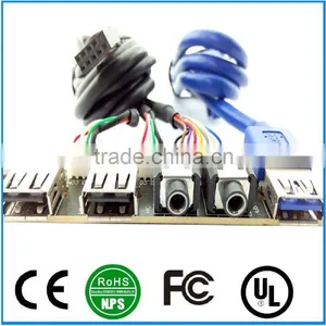 Front Panel Cable Dual USB2.0+USB3.0+HD AUDIO I/O PC Board Cable For Computer With Cable thumbnail-1