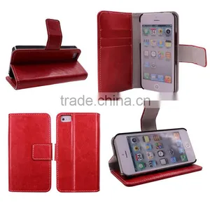 Book Style Magnetic Wallet Case for Iphone 5 With Photo Frame thumbnail-1