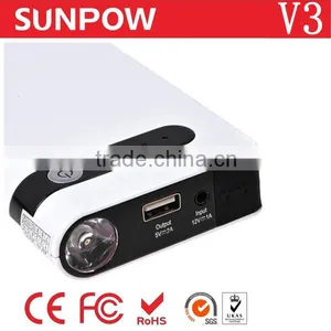 Sunpow 8000mAh Multi-Function Car Battery Power Bank 12v Car Jump Starter for Gasoline Engine With Air Compressor thumbnail-3