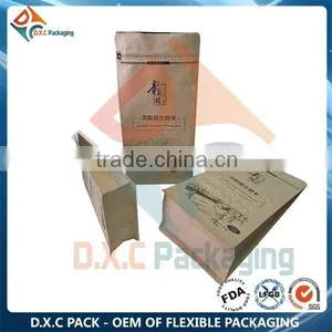 Kraft Paper Pocket Zip Box Bottom Rice Bags Design thumbnail-1