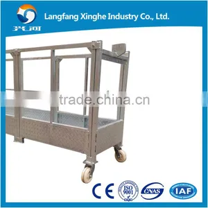 800kg Construction Temporary Gondola / Aluminum Electric Mobile Scaffolding / Supended Rope Platform for Cleaning thumbnail-3