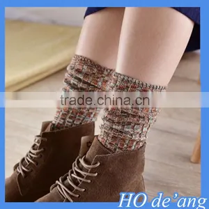 Hogift Autumn Women Socks Warm Thick Needle Cotton Socks Retro Boots Socks Piles of Socks MHo-213 thumbnail-1