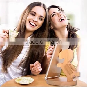 Mobile Phone Wood Stand Holder For IPhone Cute Horse Unique thumbnail-6
