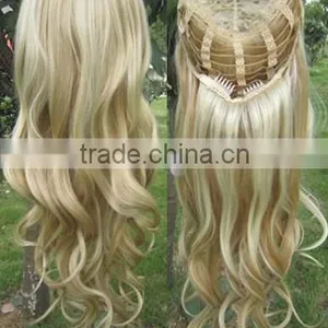 Manufacturers Looking for Distributors Professional Quality Brazilian Cheap Remy Human Hair 3/4 Cap Wig Blonde Color Hair Wig thumbnail-1