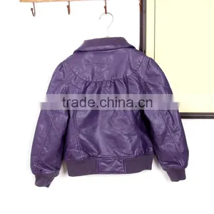Hot Selling Pu Leather Jackets for Girls Children Wholesale Clothing thumbnail-2
