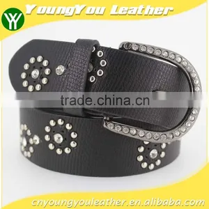 Women's Fashion Flowermetal Studded Jeans Belt With Shiny Rhinestone Accessories in Chinese Factory thumbnail-1