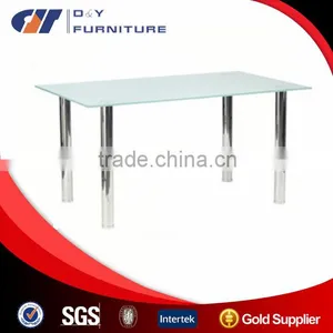 Frosted Glass Top Dining Table thumbnail-1