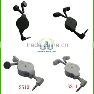2013 Retractable Handsfree Earphone for Mobile Phone thumbnail-1