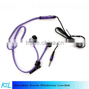 2015 Wholesale Zipper Earphone, Headset, Headphone for IOS&Android Smartphone, MP3 Player and PSP Gamer thumbnail-5