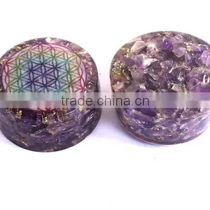 Amethyst Chakra Flower Of Life Orgonite Energy Tower Buster thumbnail-4