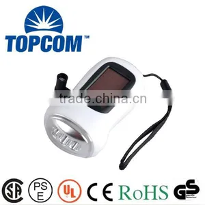 TP-PH005 Best Price 3 LED Hand Crank Solar Rechargeables Flashlight Price thumbnail-1