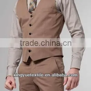Fashion Khaki Suit Waistcoat Set for Men thumbnail-1