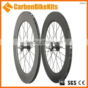 TW88T 88mm Cycle Carbon Fixed Gear Carbon Spoke Single Wheels thumbnail-1