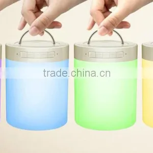 2016 New Cheap Wireless Audio Touch Lamp Portable Speaker Bluetooth Speaker With White LED Lamp Light thumbnail-1