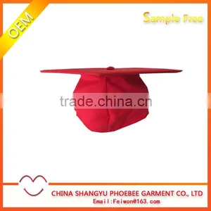 Hot Sell Graduation Adult Matte Red Cap thumbnail-1