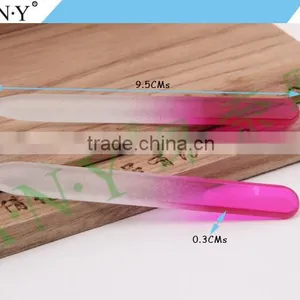 Nails Shape Polishing Permanent Using Pink Crystal Mini Glass Nail File thumbnail-2
