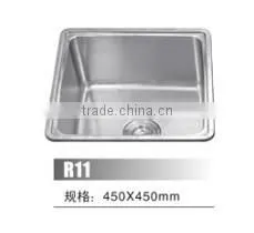Single Bowl Stainless Steel 304 Promotion Price Bathroom Kitchen Sink thumbnail-1