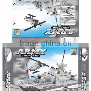 Safety ABS Toys Navy Cruise Warship Plastic Building Blocks thumbnail-2