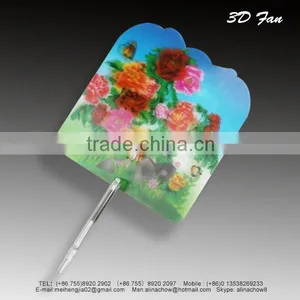 Sale 3D Fan With Transparent Handle thumbnail-1