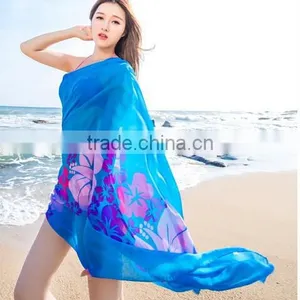 Beach Chiffon Wrap Hawaiian Sarong Skirt Bikini Cover up Scarf thumbnail-1