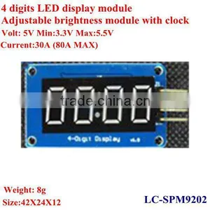 4 Digital LED Display Module ,Adjustable Brightness Module With Clock thumbnail-1