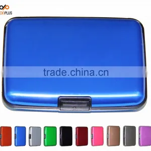 Luckiplus Inventory RFID Blocking Aluminum Credit Card Holder for Men & Women, Cool Slim Metal Busin Blue thumbnail-1