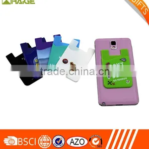 Promotional Gift 3M Adhesive Silicone Pouch Smart Phone Wallet thumbnail-6