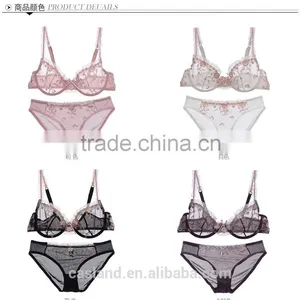 Beautiful Eyelash Lace Transparent Bra and Panty(FPY308) thumbnail-1