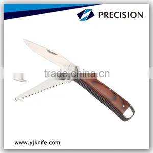 Multi Tools 3-blades Pocket Knife With Wooden Handle thumbnail-1