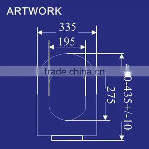 1046 Toilet Seats; U Shape Different Weight PP Plasric Seat Lids thumbnail-5