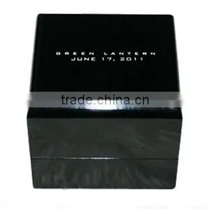 Custom Glossy Wooden Jewelry Boxes Packaging Black Box thumbnail-1