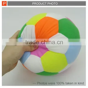 6 Inch Stuffed Fabric Color Ball With Bell for Baby thumbnail-2