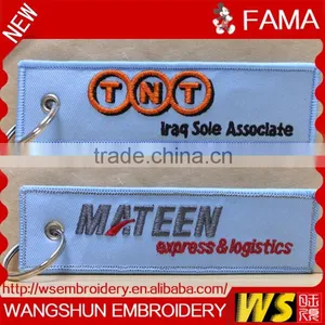 China Manufacturer Top Selling Embroidery Designs Embroidery Keychain | Keyring thumbnail-1