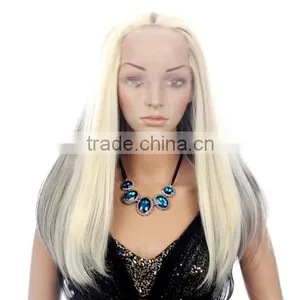 Whoesale Cheap Ponytail Lacefront Blonde Wig Ombre Synthetic Lace Front Wig thumbnail-2