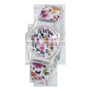 2016 Kids Rubber Wrist Watch Colorful Plastic Watch thumbnail-3