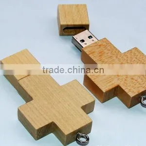 Cross Usb Flash Disk Necklace,wooden Cross Usb Flash Disk thumbnail-1