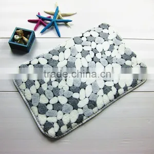 Flower Pattern Coral Velvet Anti-slip Rugs Water Absorb Mat thumbnail-2