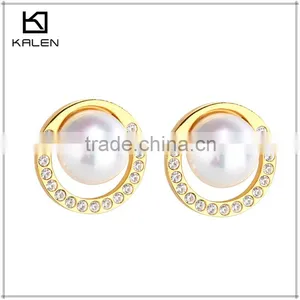Wholesale Low Price Fashion Golden With Fake Diamond Stainless Steel Jewelry thumbnail-4