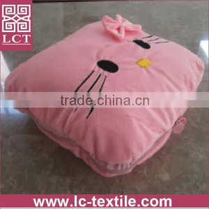 Wholesale Cute Design Plush Animal Shaped Kid Cushion Open as a Quilt(LCTP0078) thumbnail-1