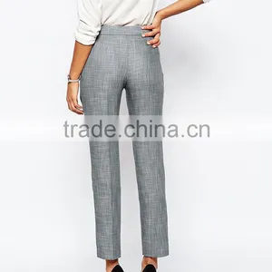 China Supplier Online Shopping Wholesale High Quality Grey Slim Women Straight Pants thumbnail-5