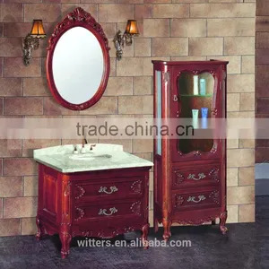 Wholesale Beige Yellow Floor Stand Hotel Bathroom Cabinet WTS839 thumbnail-4