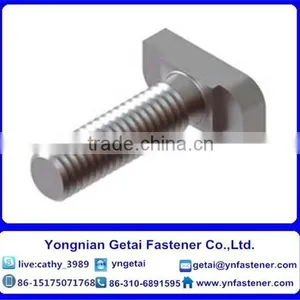 T-head Bolts With Square Neck Bolts , Hot Dip Galvanized (H.D.G) /Galvanized With Black /yellow Zinc Plated/blue White thumbnail-1
