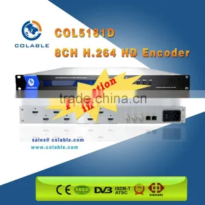 COL5181D 1080P Full hd 8ch H.264 Encoder, Mpeg4 Iptv Streaming Encoder Asi/ip Out thumbnail-1