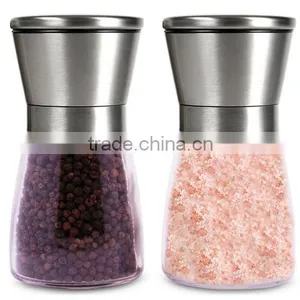 2 Pieces Brushed Stainless Steel And Pepper Grinder Set ,Salt Grinder ,Salt Pepper Grinder thumbnail-5